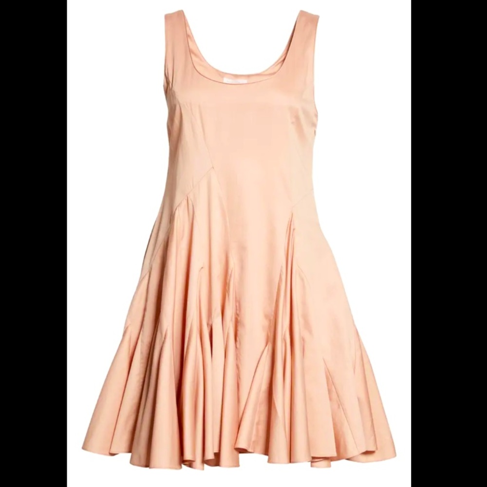 Rebecca Taylor NWT Godet pleated Dress Summer Rose 12